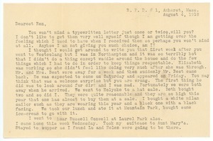 Letter from Ethel Nash to Ruth Nash
