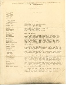 Letter from Harold S. Remmes to Robert H. Marden