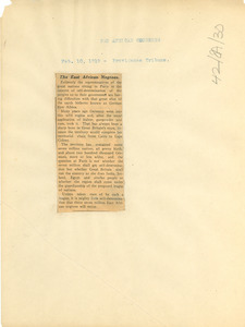 Pan African Congress Providence Tribune - Feb 10, 1919