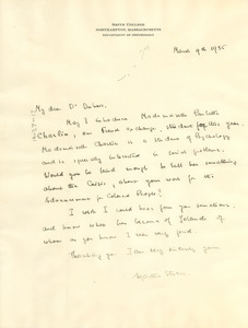 Letter from Marthe Sturm to W. E. B. Du Bois