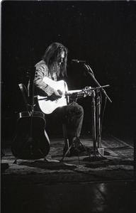 Neil Young performing at the Music Hall