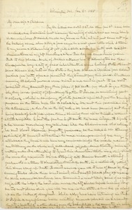 Letter from Erasmus Darwin Hudson to Martha Hudson