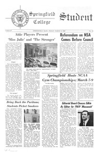 The Springfield Student (vol. 55, no. 19) March 8, 1968
