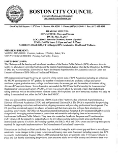 Committee on Ways and Means hearing minutes, May 11, 2015