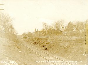 Easterly view from 500 feet west of Central Avenue