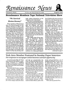 Renaissance News, Vol. 2 No. 8 (August 1988)