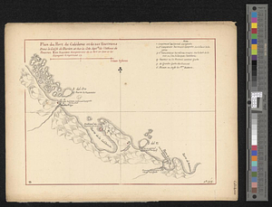 Plan du port de Calidone et de ses environs dans le Golfe de Darien et sur la cote septle de l'isthme de Panama