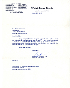 Letter from Gordon A. Martin Jr. to Charles Santos Jr. (March 23, 1967)