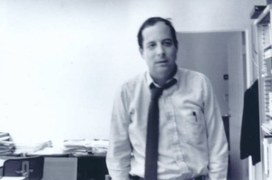 Jeffery Mitchell (University Editor) at work in the Publications Office