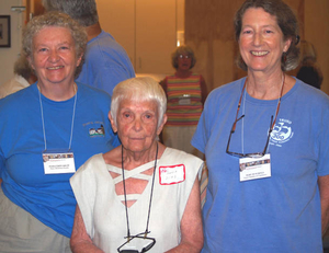Maria Dias, Margueritte Krupp and Mary Hutchings at the Truro Mass. Memories Road Show
