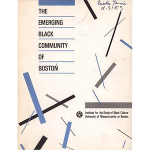 The emerging Black community of Boston.
