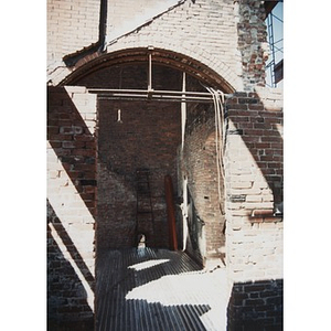 Surviving brick walls of the derelict Shawmut Congregational Church were retained and used in the construction of the new Taino Tower.