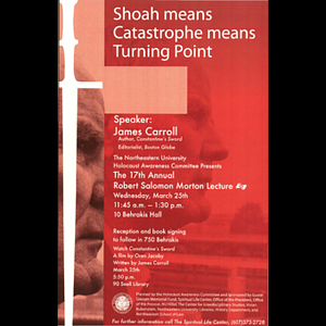 Robert Salomon Morton Lecture poster, 2009.
