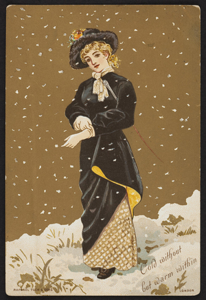 Trade card for ladies' gloves, location unknown, undated