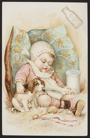 Trade card for Borden's Condensed Milk, The Illinois Condensing Co., No. 8 Wabash Avenue, Chicago, Illinois, 1891