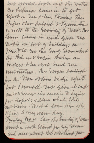 Thomas Lincoln Casey Notebook, November 1889-January 1890, 32, but would look into the matter