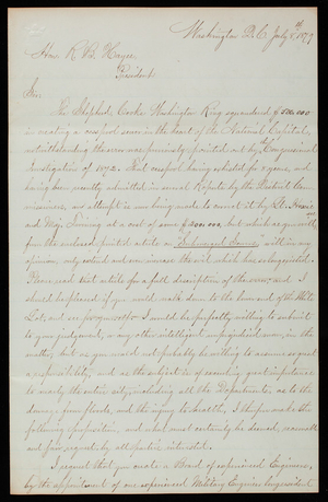 Augustus Watson to Rutherford B. Hayes, July 8 1879