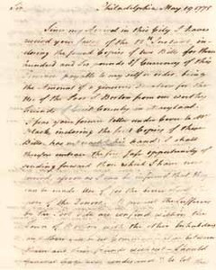 Letter from Samuel Adams to Samuel Purviance, 19 May 1775