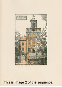 A View of the Old West Church: A Branch of the Boston Public Library. With Mr. Updike's New Year's Greetings ... 1914.