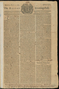 The Boston Evening-Post, 27 March 1769