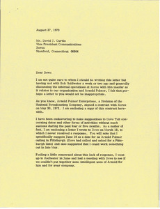 Letter from Mark H. McCormack to David J. Curtin