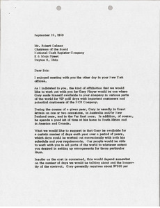 Letter from Mark H. McCormack to Robert Oelman