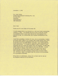 Letter from Mark H. McCormack to Jack Urlwin