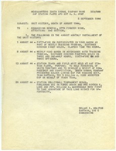 Memorandum from 326th Signal Company Wing to 67th Fighter Wing