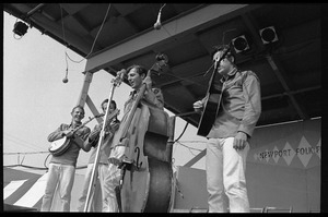 The Dillards performing on stage, Newport Folk Festival