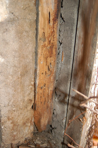 Construction details by entrance; Cow Barn