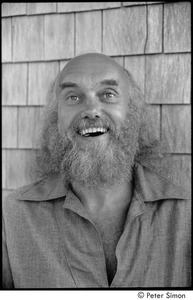 Ram Dass range of expressions: Portrait of Ram Dass laughing