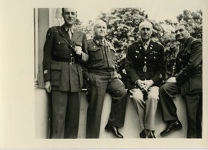 John J. Maginnis (2d from right) with French officers Chevalier, de Beauchesne, and de Sigalas