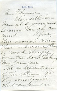 Letter from unidentified correspondent to Florence Porter Lyman