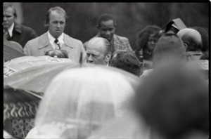 Gerald R. Ford arriving at Paterson Falls to dedicate the Old Great Falls Historic District as a national historic landmark