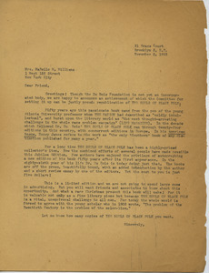 Letter from Shirley Graham Du Bois to MaBelle W. Williams