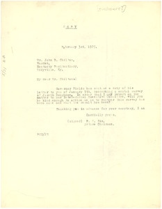 Letter from P. C. Dix to John B. Chilton