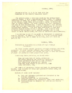 Interview of Dr. W. E. B. Du Bois with the Committee of the General Election Board