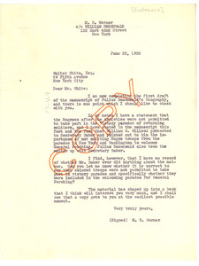 Letter from M. R. Werner to Walter White