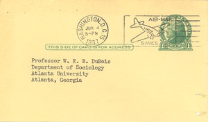 Form letter from American Association of University Professors to W. E. B. Du Bois