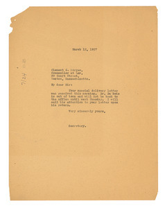Letter from Crisis to Clement G. Morgan