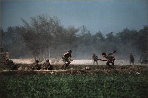 ARVN soldiers taking cover