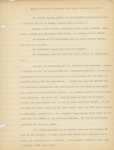 Minutes of the meeting of the Executive Committee of the Institute for Crippled and Disabled Men