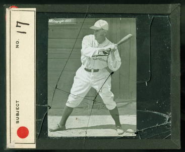Leslie Mann Baseball Lantern Slide, No. 17