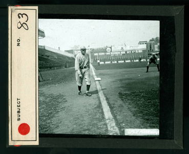 Leslie Mann Baseball Lantern Slide, No. 83