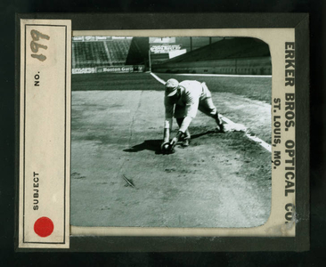 Leslie Mann Baseball Lantern Slide, No. 199