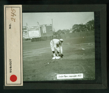 Leslie Mann Baseball Lantern Slide, No. 245