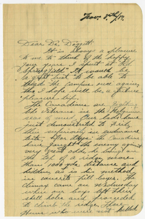 Letter from Herbert C. Patterson to Laurence L. Doggett (November 8, 1917)