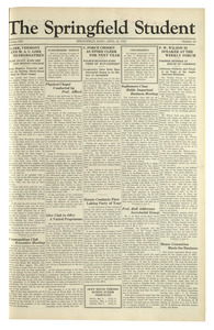 The Springfield Student (vol. 19, no. 24) April 26, 1929