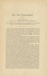 "Our New Gymnastics" by Luther Gulick (1889)