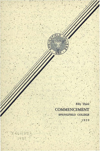 Springfield College Commencement program (1939)